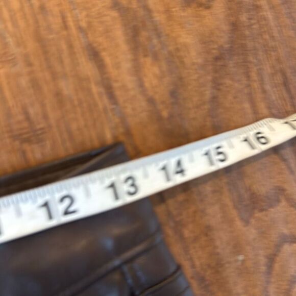 Old Navy high rise bootcut brown faux leather pants 0 - Picture 8 of 14